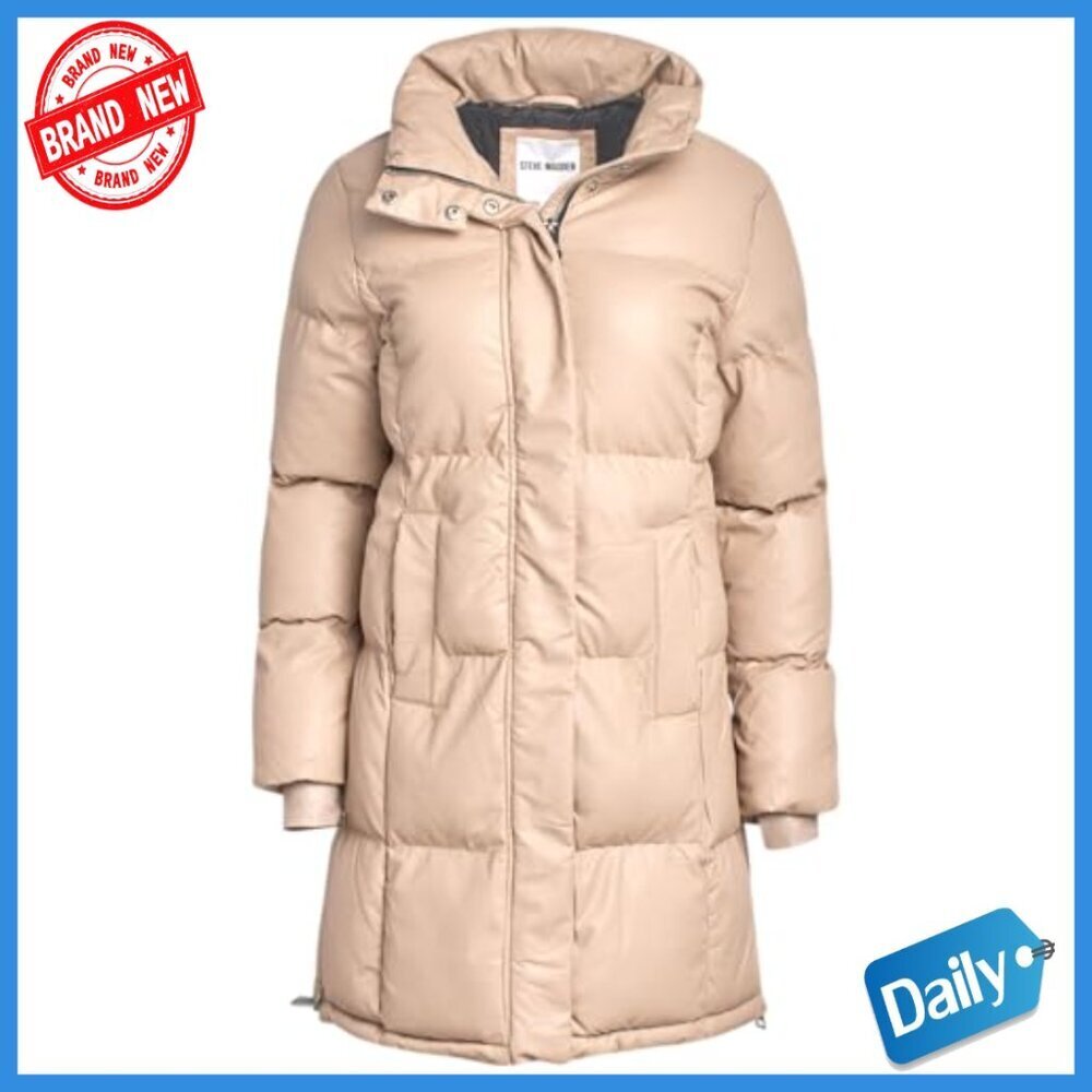 Long Puffer Jacket Weather-Resistant Insulated Winter Coat S-XL - Picture 3 of 7